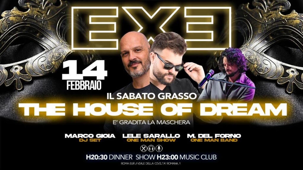 14 febbraio disciteca e cena musicale all'exe roma eur